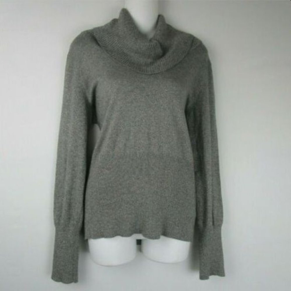 ♥ Apt 9 Gray Shimmer Cowl Neck  Sweater ♥